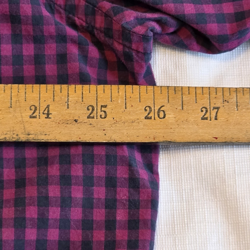John Bartlett Consensus Button Shirt Men XXL Purple/navy Plaid dadcore cabincore - Picture 7 of 8